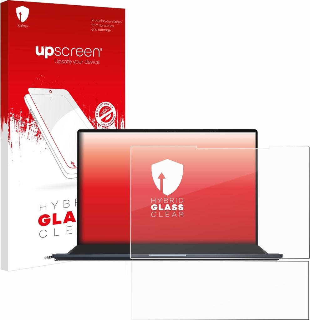 upscreen Schutzglas für ASUS ZenBook Pro 14 Duo OLED UX8402 Schutzfolie Panzer Folie Glas Display Schutz klar