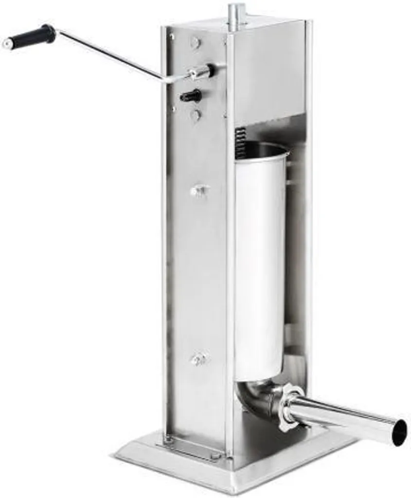 Presse à saucisses inox 5L avec soupape de purge et manivelle stable