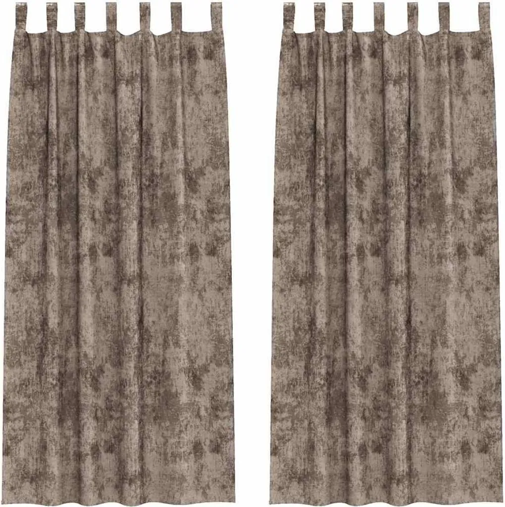 Set 2 Tende Velluto vidaXL Cappuccino 245x140 - Morbido Lusso