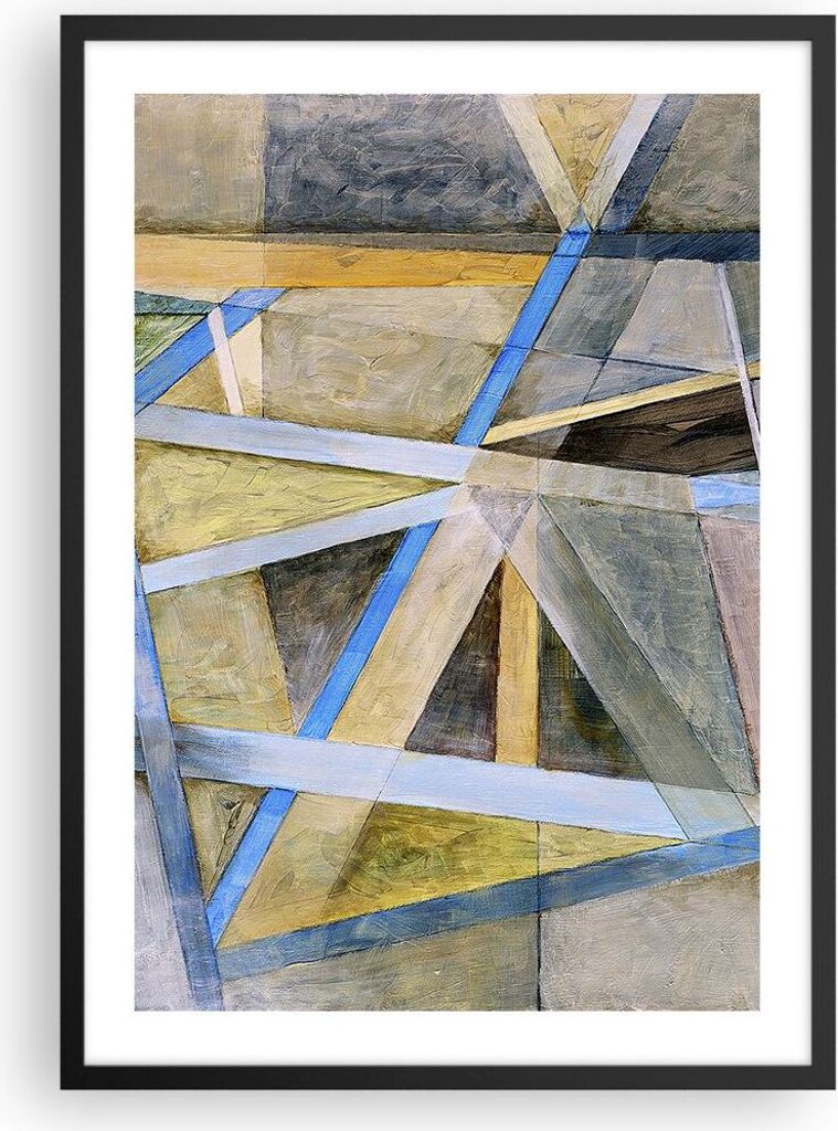 Gerahmtes Poster - Schwarzer Rahmen - Abstraktion modern - 50x70 cm - Wand Bild - Wanddeko - Wandbilder - Kunstposter - Wandposter - Bilderrahmen -...