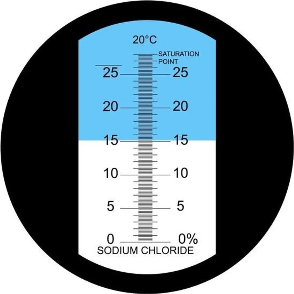 Réfractomètre Salinité ATC Précision ± 0,2 % - Test Chlorure de Sodium - 6