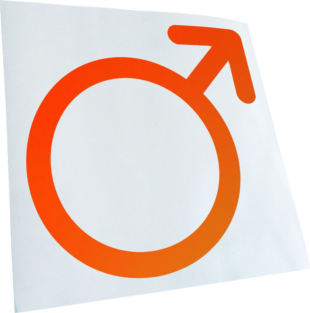 Kiwistar - Autoaufkleber - Männliches Geschlecht - Neonorange - 30x30cm - Aufkleber für Auto, Laptop, Fahrrad, LKW, Motorrad mehrfarbig JDM Decal...