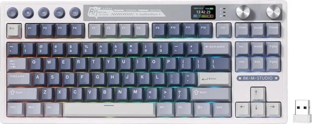 Fini la Latence avec le Clavier RK M87 Ocean Blue Switch Beige Réactif