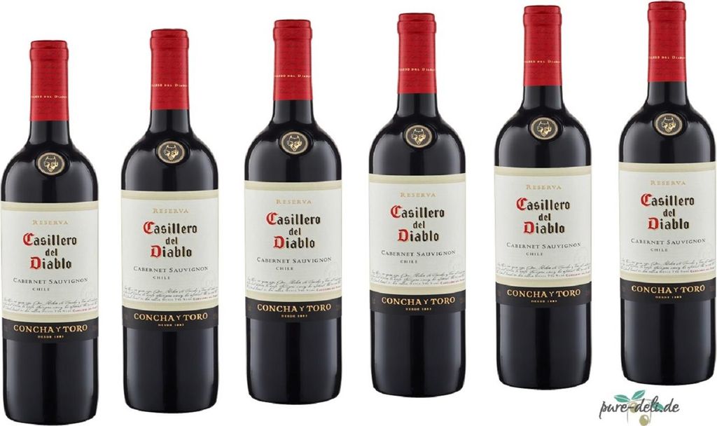 Casillero Del Diablo Cabernet Sauvignon, 6 x 0,75 l Produktbild 