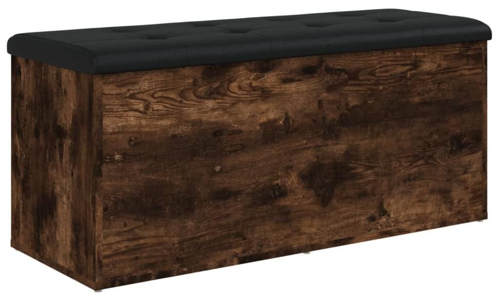 vidaXL Lavice s úložným prostorem kouřový dub 102x42x45 cm Obrázek produktu 