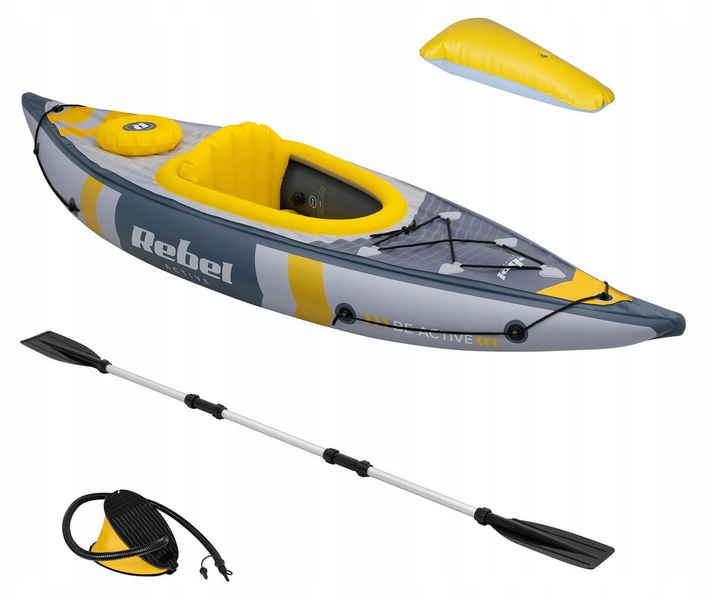 Rebel RBA-4515 Kayak gonflable 282 x 90 cm, 80 kg, gris Image du produit 