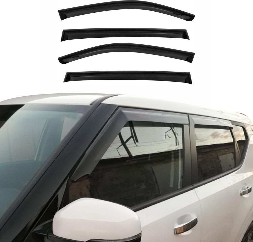 Windabweiser Regenabweiser für Kia Soul 2019-2025 Dunkel Acryl 4tlg