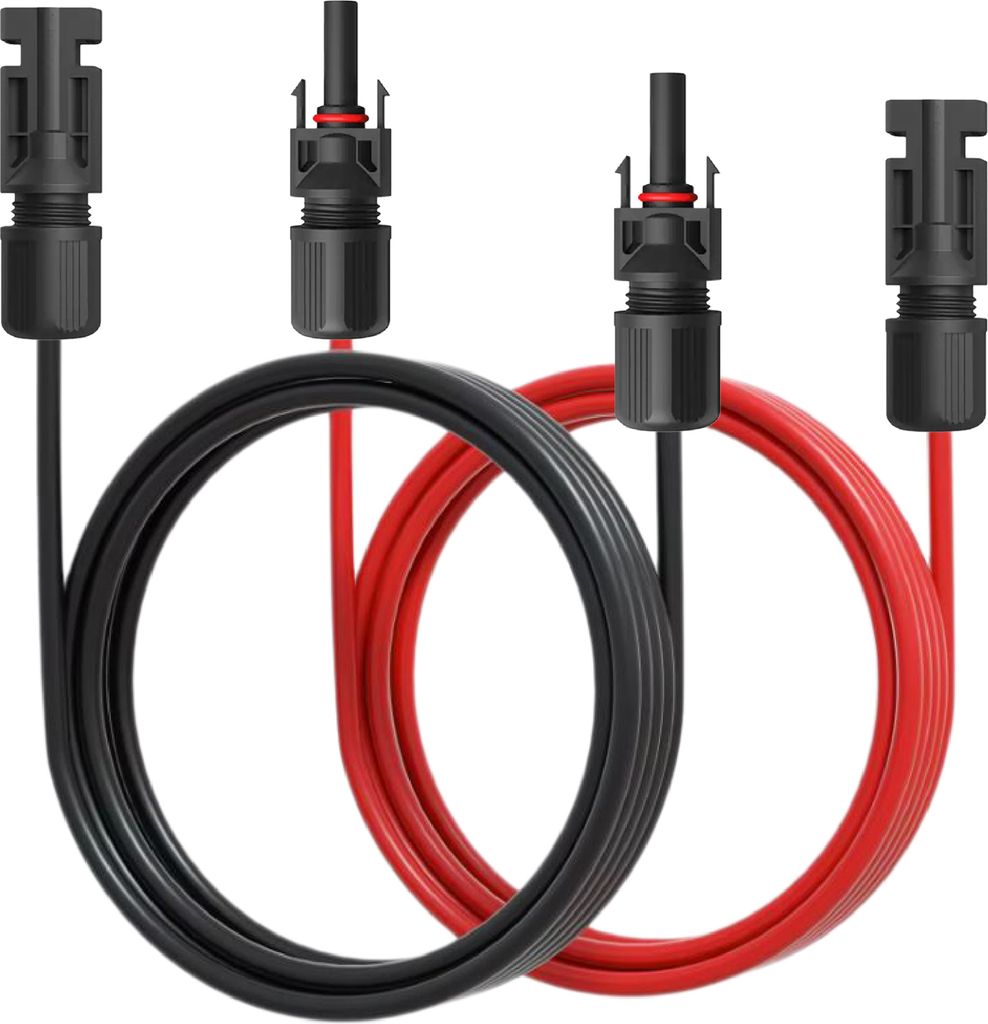 Solar Kabel mit PV Stecker Verlängerungskabel Solarleitung Solarkabel 4mm² 6mm²Länge:2x 7m 4mm²;Steuersatz:19%