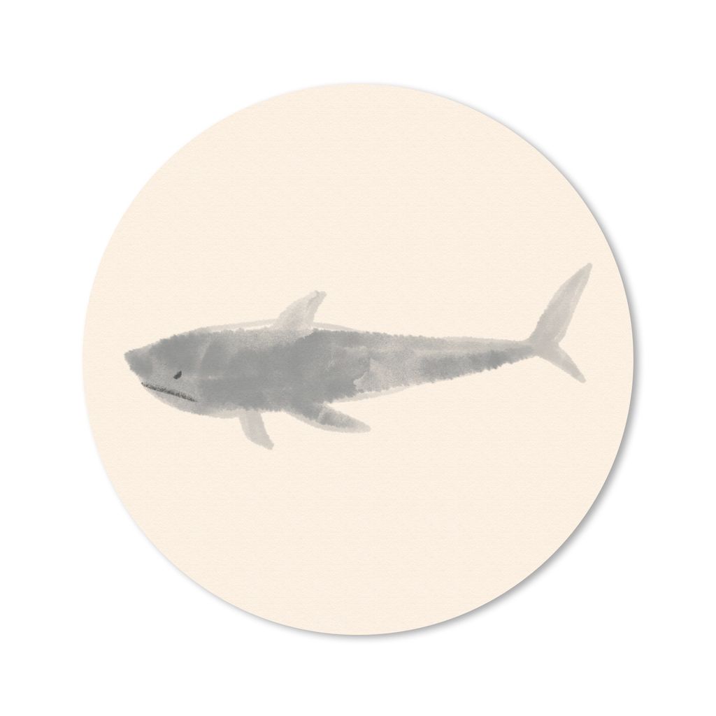 MuchoWow Mauspad Mousepad Fische - Wilde Tiere - Meer - Aquarell 50x50 cm - Mousepads - Maus Mat - Pad - Mausunterlage - Vinyl
