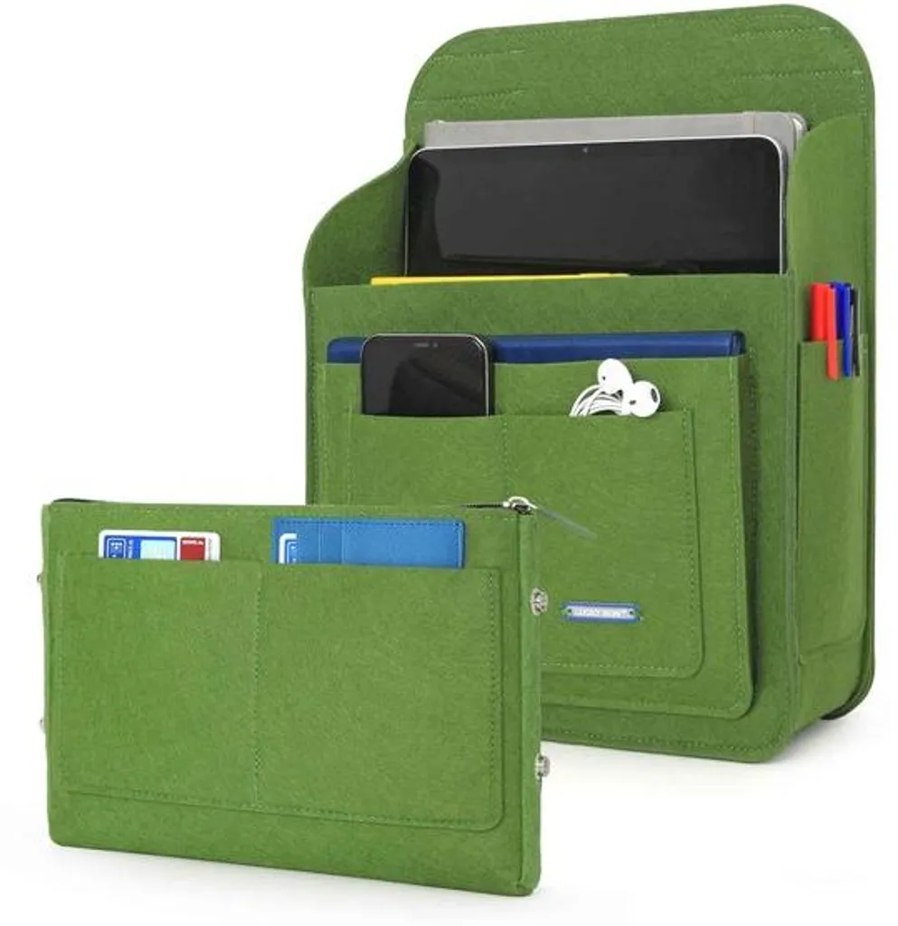 Sac à dos ville multifonctionnel 16L vert olive motif Vilt robuste