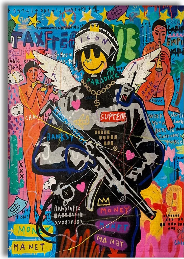 Street Soldier Quadro Canvas 50x70 cm | Arte Moderna per Soggiorno