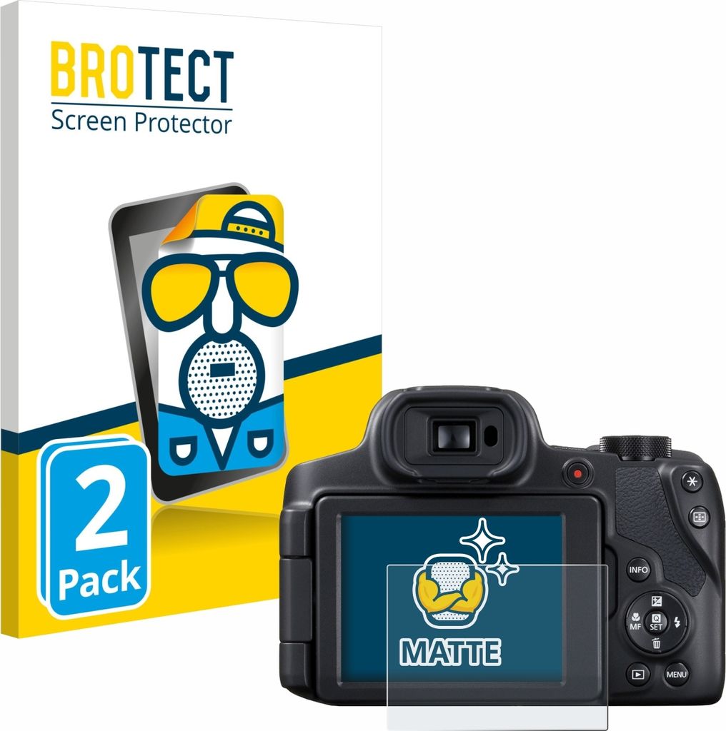 2x BROTECT Schutzfolie für Canon PowerShot SX70 HS Displayschutz Displayschutzfolie Folie Matt Entspiegelungsfolie