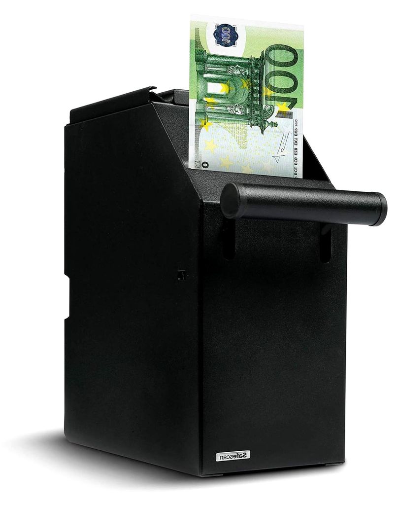 POS Safe (schwarz), sichere und diskrete Aufbewahrung für bis zu 300 Banknoten - ideal für die Montage unter dem Verkaufstresen - Einfache Instal...