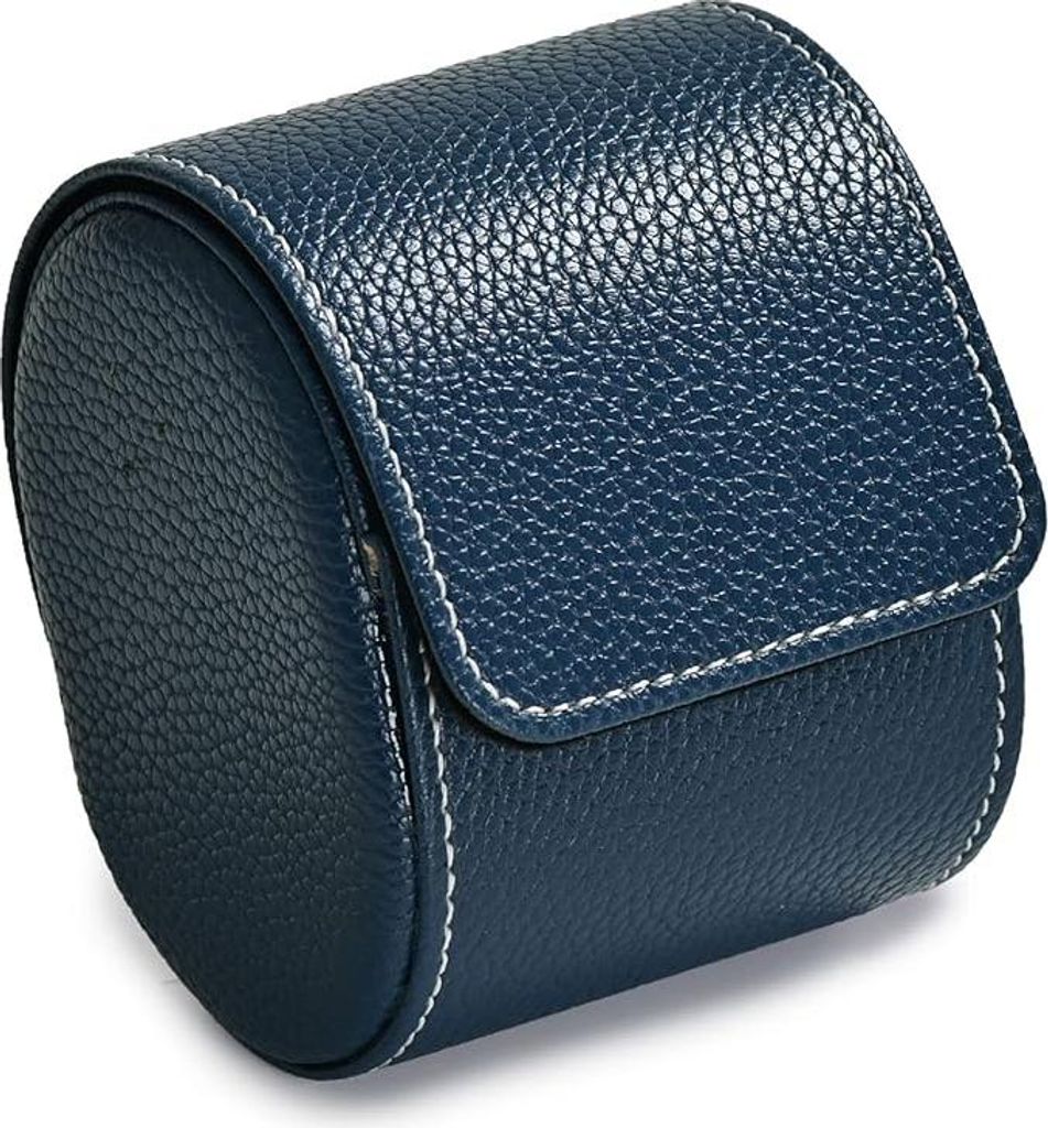 Luxe Uhrenbox - Aufbewahrungsbox für Uhren - Blau - Kunstleder