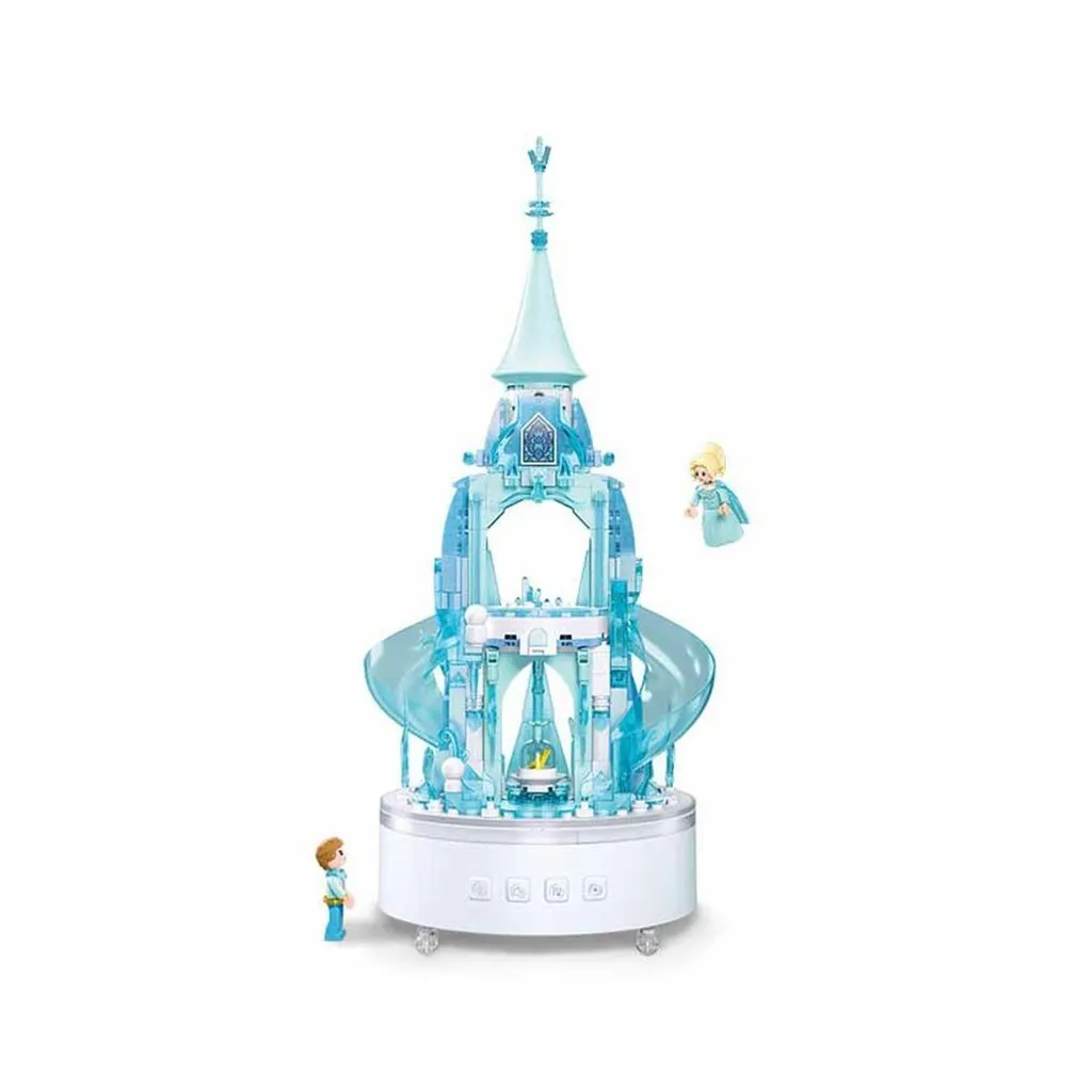 Sluban M38-B1168 Château de Glace Construct avec Boîte à Musique Rose