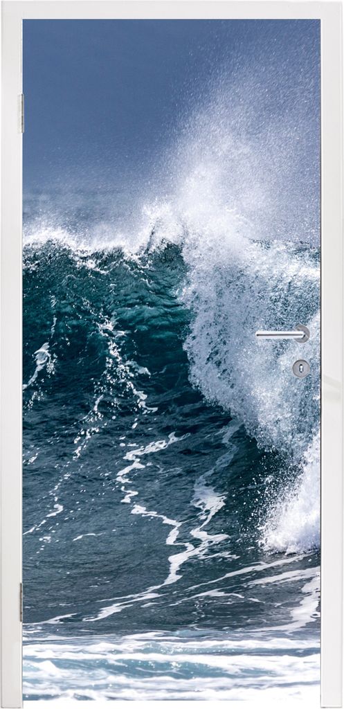 MuchoWow Türtapete Selbstklebende Türfolie Meer - Golf - Ozean 90x215 cm Türposter Türaufkleber Klebefolie Türklebefolie - Plakat an der Tü...