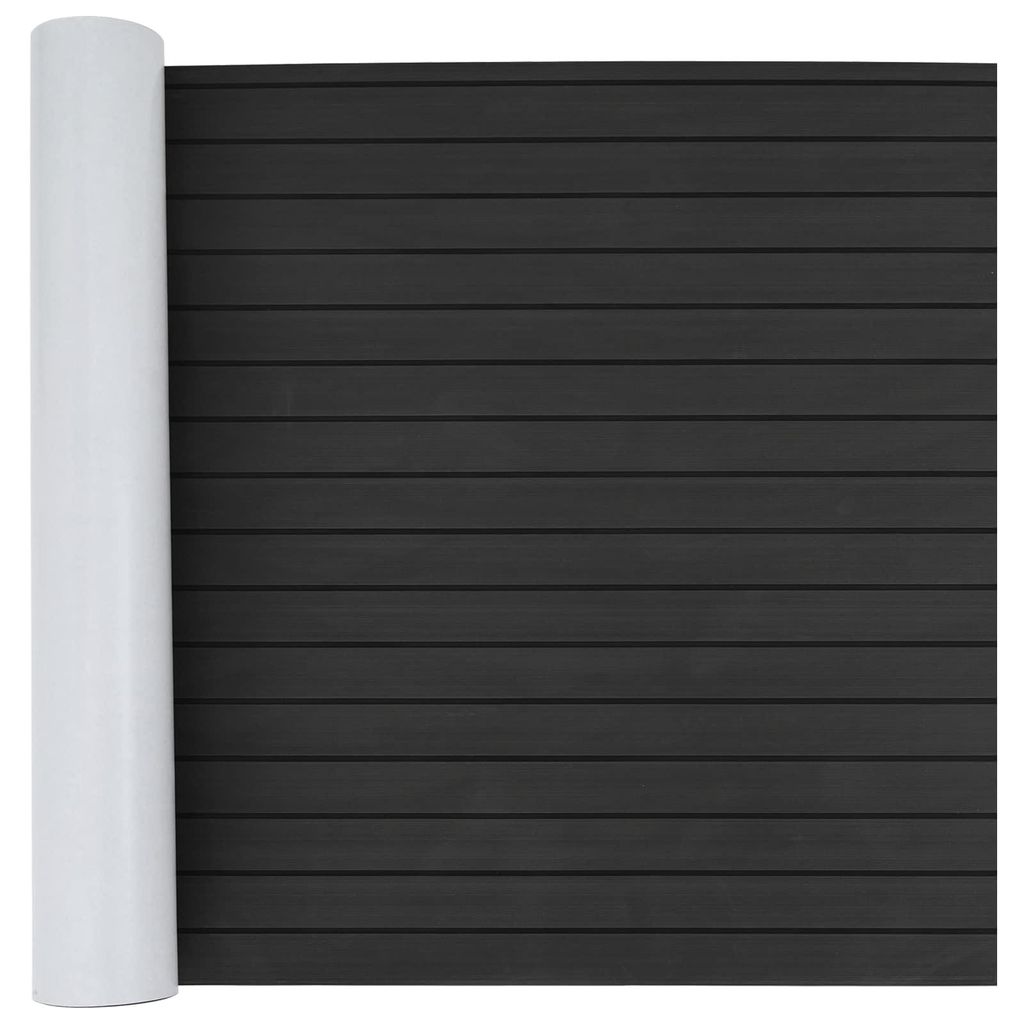 Möbel Bootsmatte Gestreift Dunkelgrau und Schwarz 240 x 90 cm EVASonnenschirme - Sonnenschirme c7914