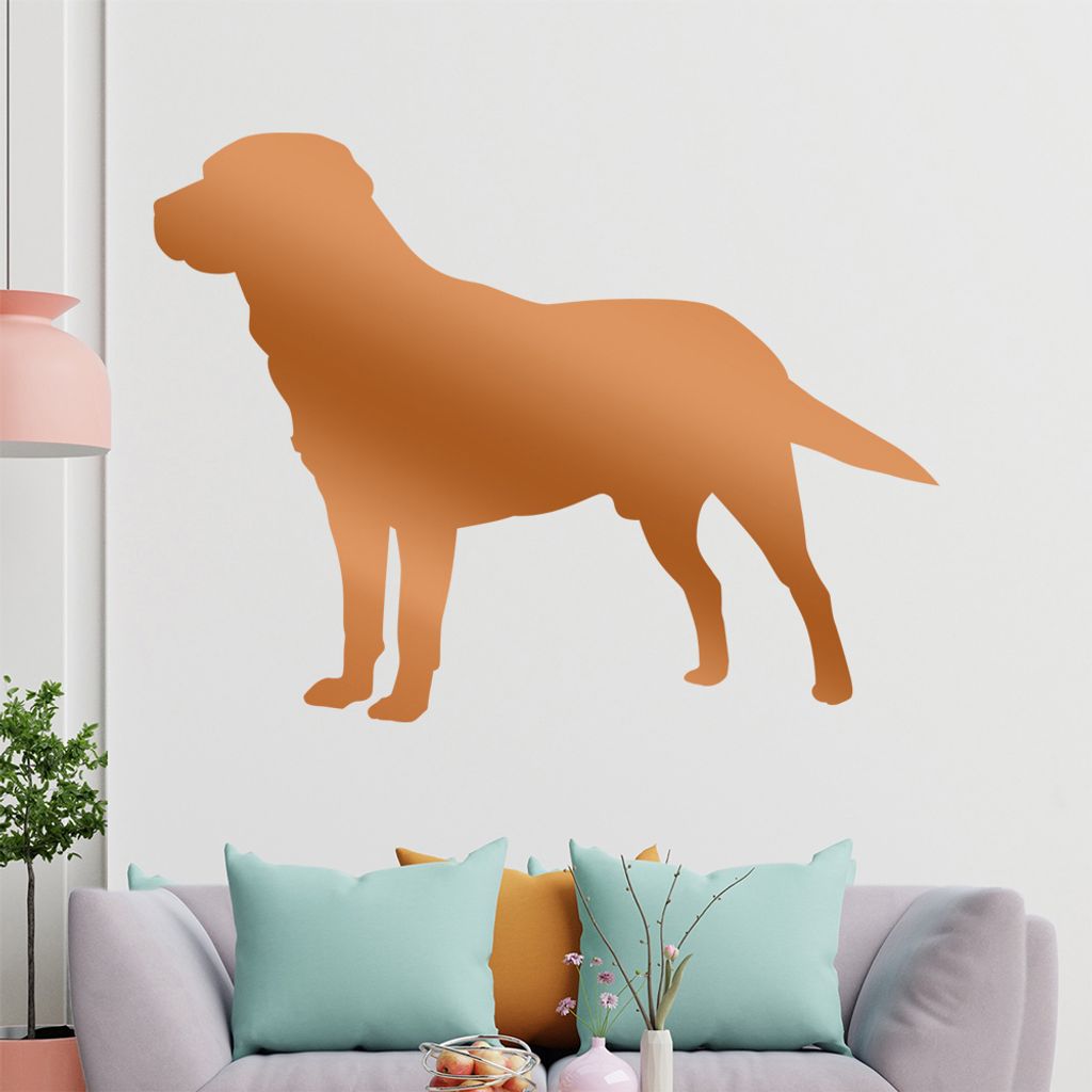 KIWISTAR Labrador Silouhette Wandtattoo in 6 Größen - Wandaufkleber Wall Sticker - Dekoration, Küche, Wohnzimmer, Schlafzimmer, Badezimmer