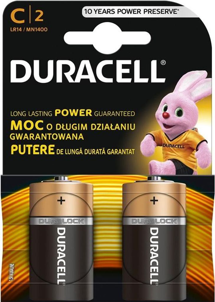 Duracell BATTERY DURACELL C&B MN1400 C 2TK