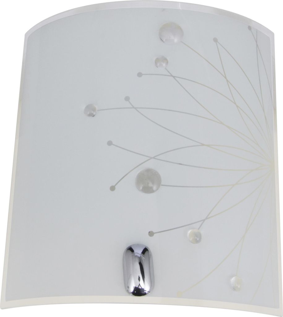 Näve Leuchten Wandleuchte Wandleuchte Wandleuchten - Wandleuchte, Wandlampe aus Metall und Glas in weiß, 22 cm hoch, 10 x 20 cm, E27-Fassung