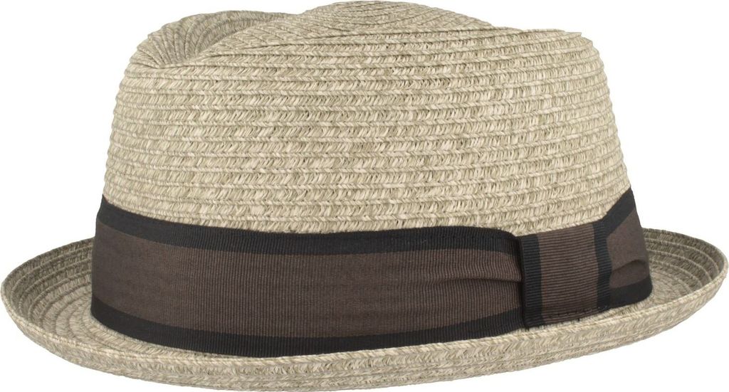 Melierter Strohhut Diamond mit UV-Schutz 50+ von Hut-Breiter, grau, Gr. L