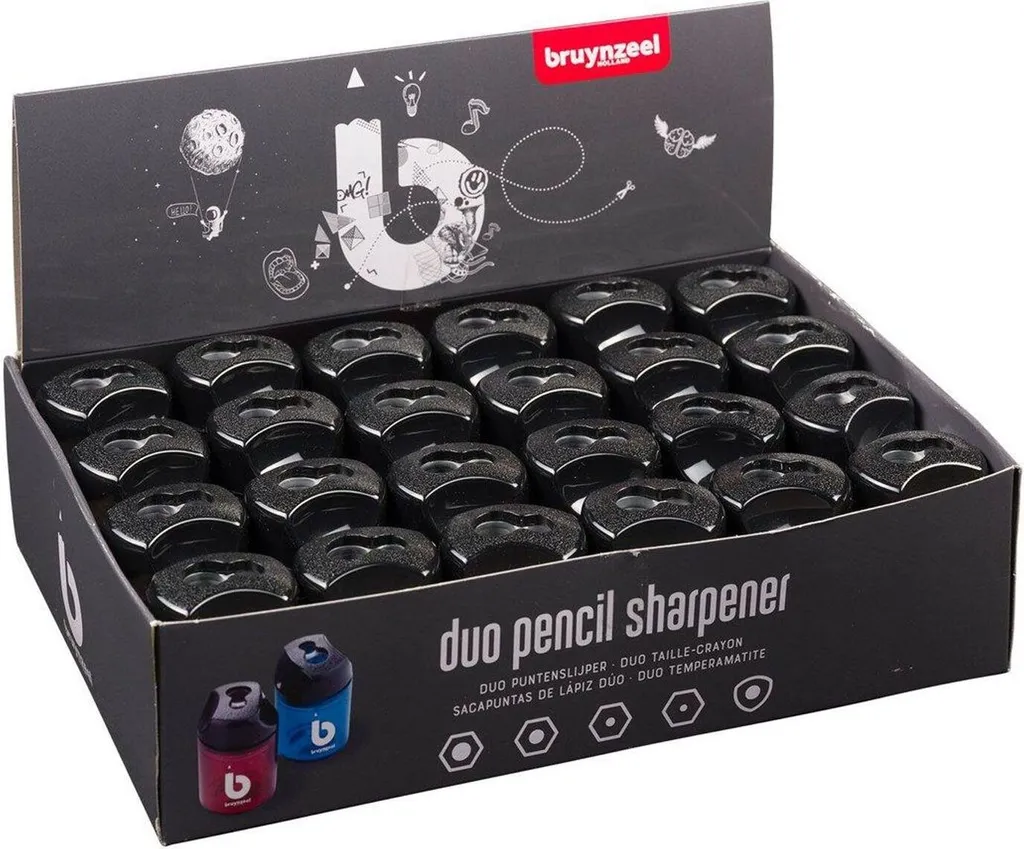 Présentoir de Comptoir pour Taille-Crayons Bruynzeel - Lot de 24 Unités