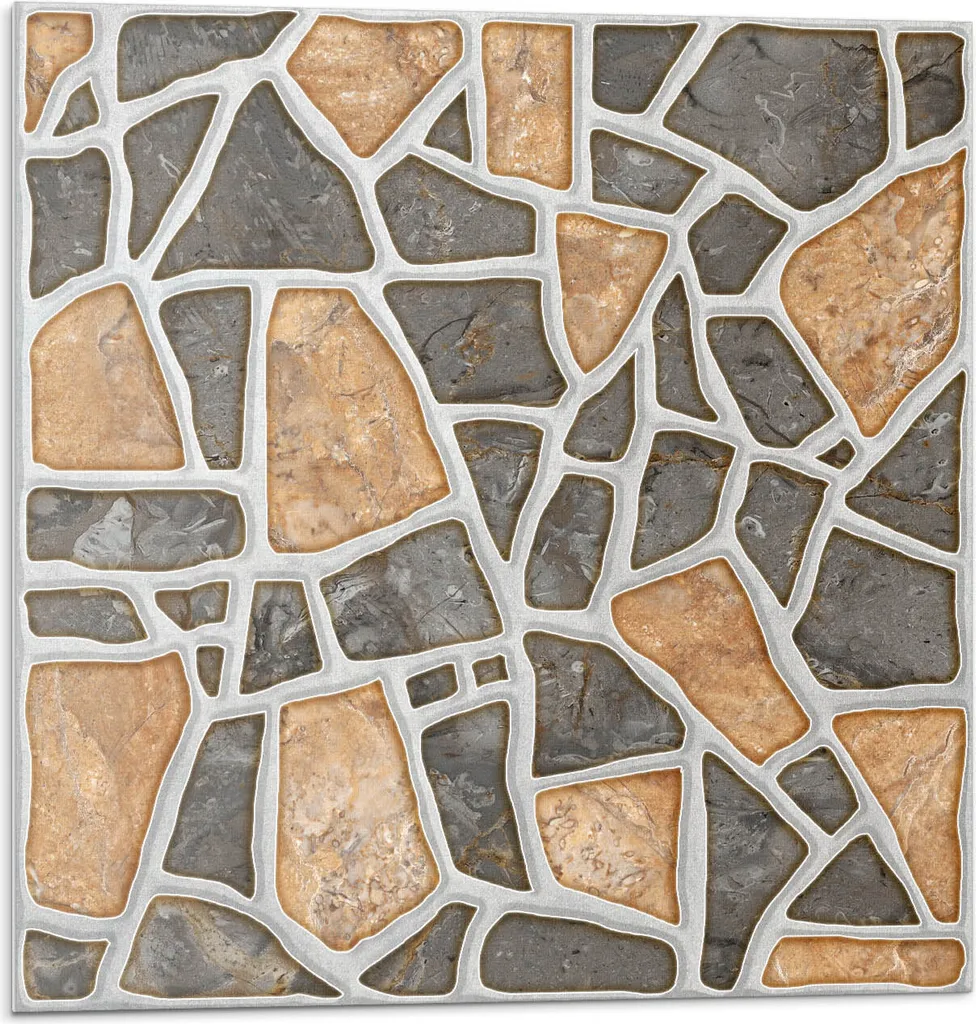 Mosaico di pietra - Piastrelle autoadesive - Rivestimento - Pannello da parete - Piastrelle in PVC - Piastrelle in vinile - Piastrelle in PCV - Autoadesivo - Decorazione murale - 20 pezzi 20 x 20 cm