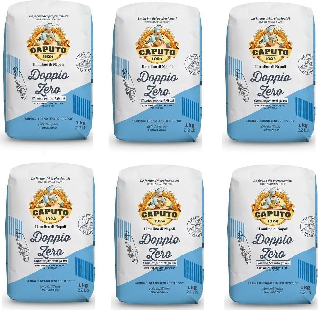 6x Farina Molino Caputo Classica per Pizza Napoli Pizzamehl Pizza Mehl 1kg