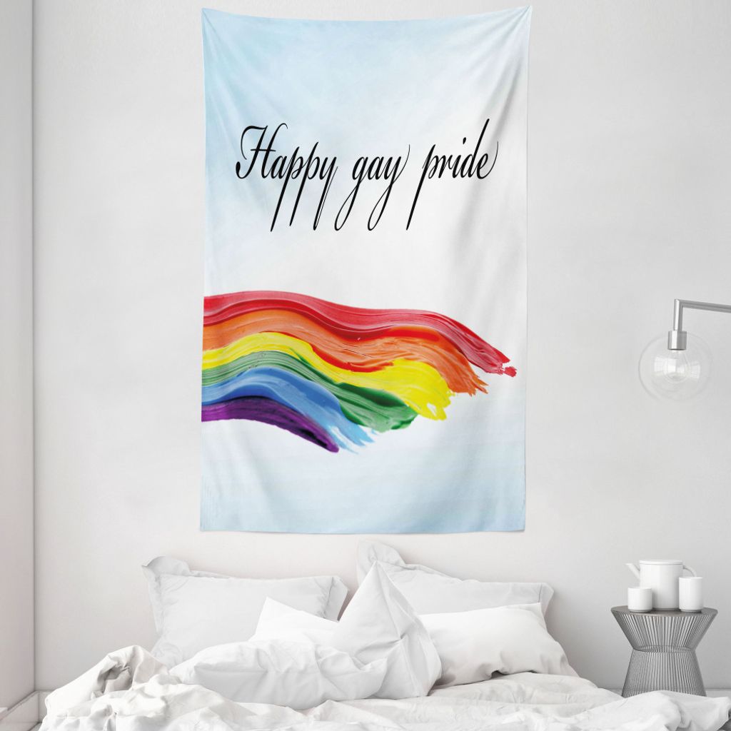 ABAKUHAUS Stolz Wandteppich und Tagesdecke, Feierliche Text Bunte aus Weiches Mikrofaser Stoff Waschbar ohne Verblassen Digitaldruck, 140 x 230 cm,...