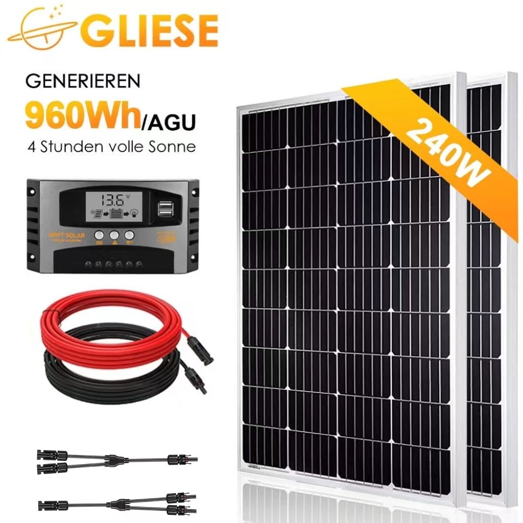 Sada solárních panelů 240W solární nabíjecí panel 12V mono Obrázek produktu 