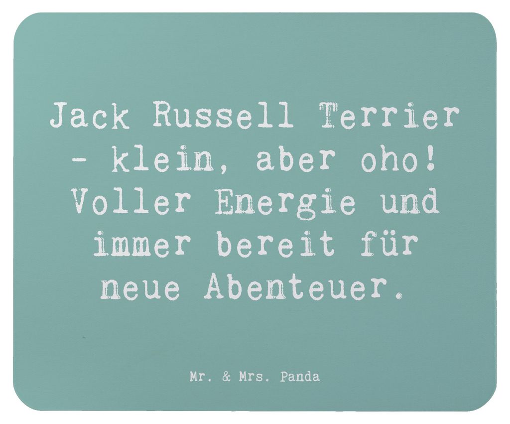 Mr. & Mrs. Panda Mauspad Spruch Jack Russell Terrier - Meeresbrise - Geschenk, mousematte, Hunderassen, Hundeliebhaber, temperamentvoller Hund, Mou...