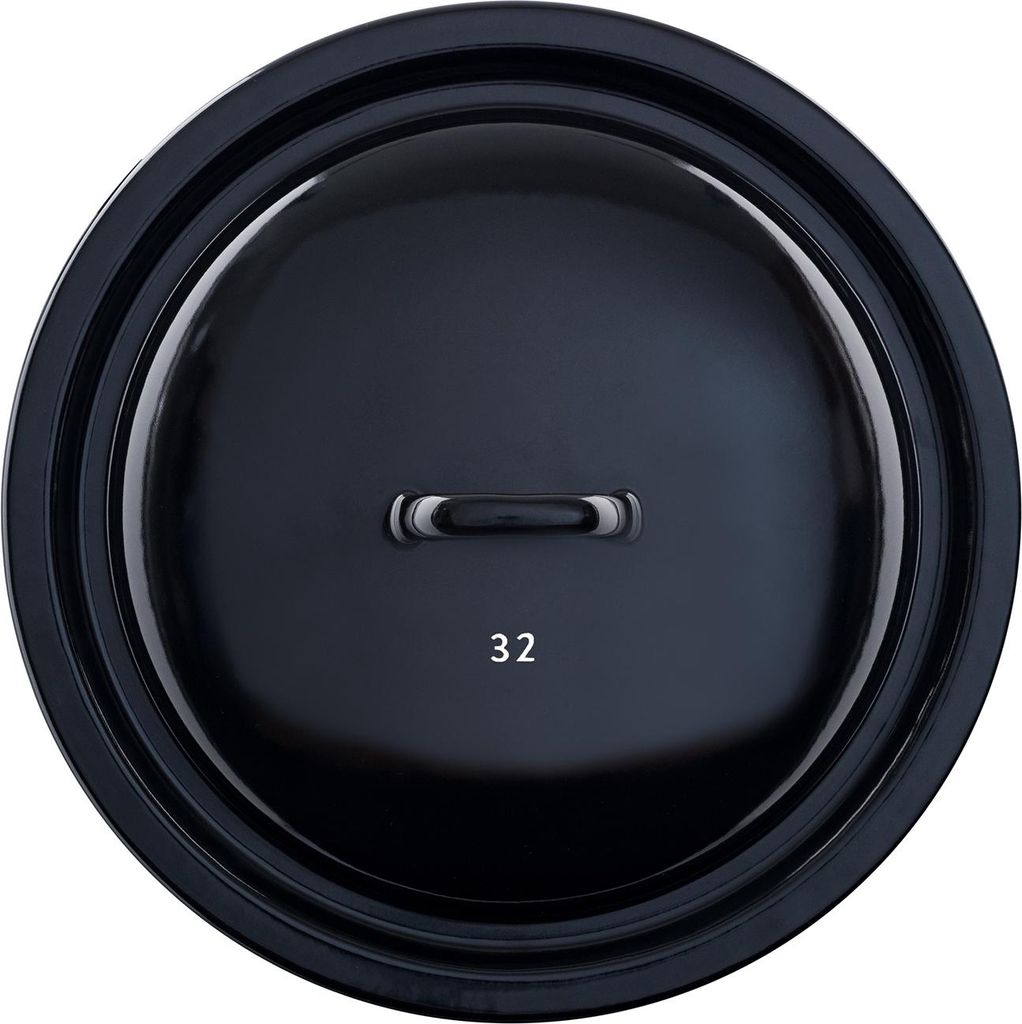 Riess Classic Riesen Deckel 32cm schwarz Emaille Produktbild 