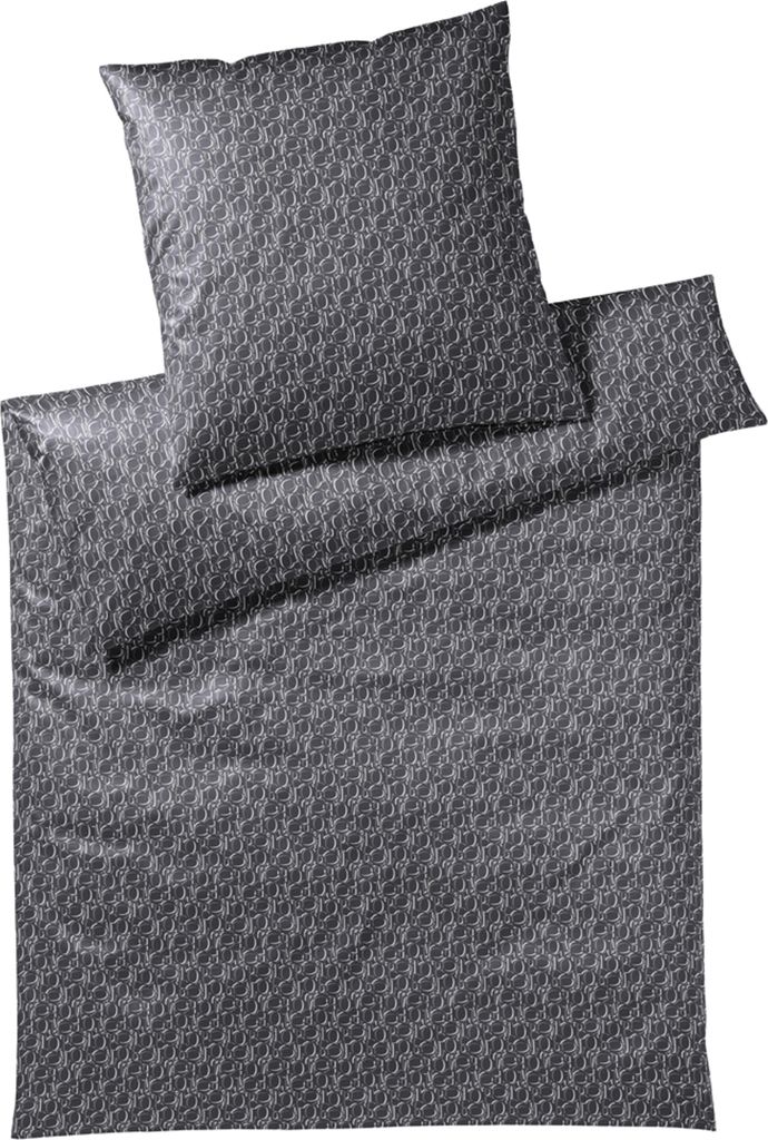 JOOP! Mako-Satin-Bettwäsche-Garnitur Ornament Farbe Graphite Größe 200x200+2x80x80 cm AL
