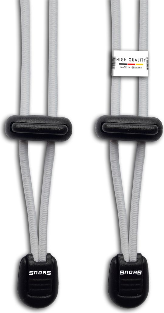 SNORS Schnürsystem - HELLGRAU - 120cm - elastische Produktbild 