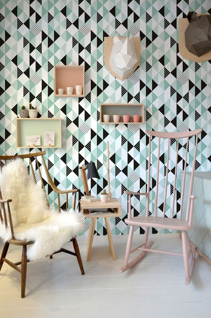 Coloray Fototapete 416x254 cm Vlies-Fototapete - AbstractTriantles.