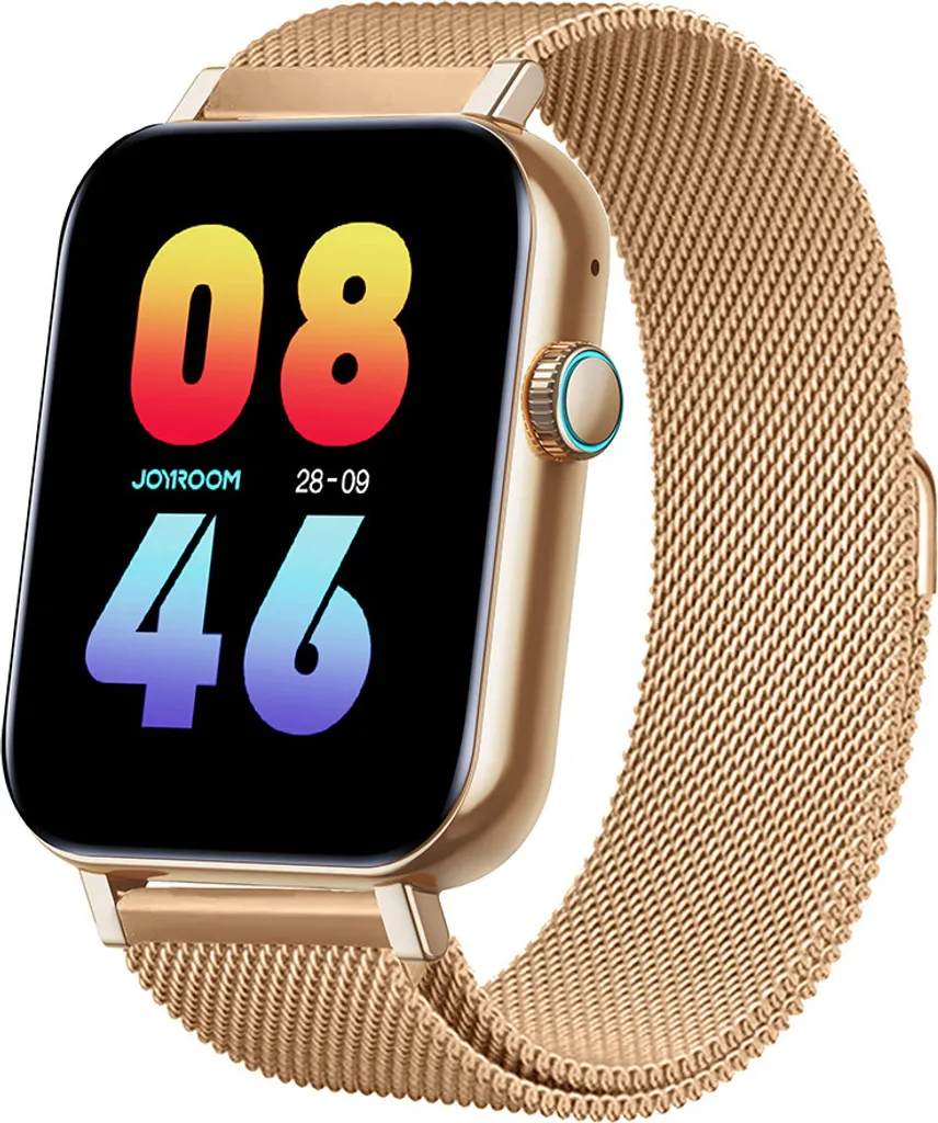 Smartwatch Bluetooth Joyroom Fit-Life dorée pour le sport et appels