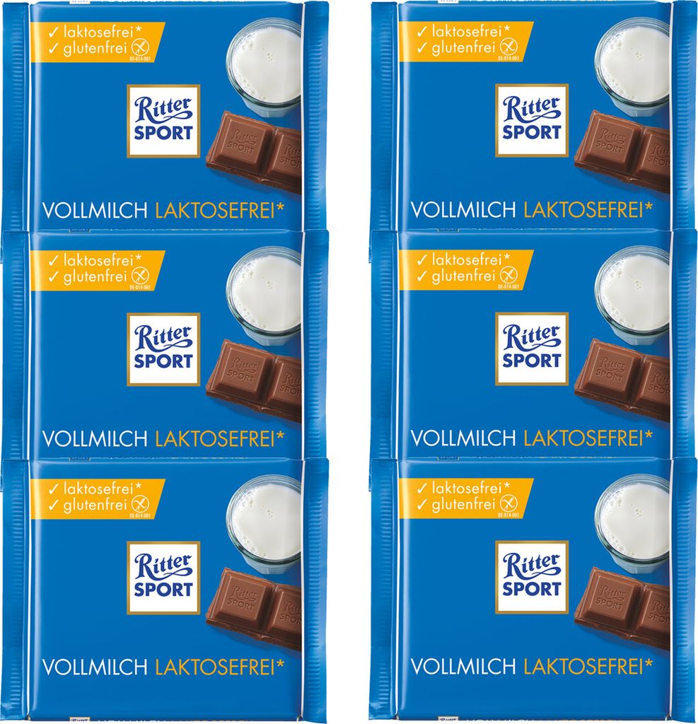 Ritter Sport Vollmilch Schokolade Laktose und Glutenfrei Produktbild 