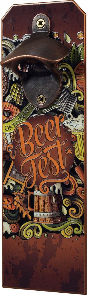 KADAX Wandflaschenöffner "Civens", Flaschenöffner aus Stahl, 8 x 25 cm