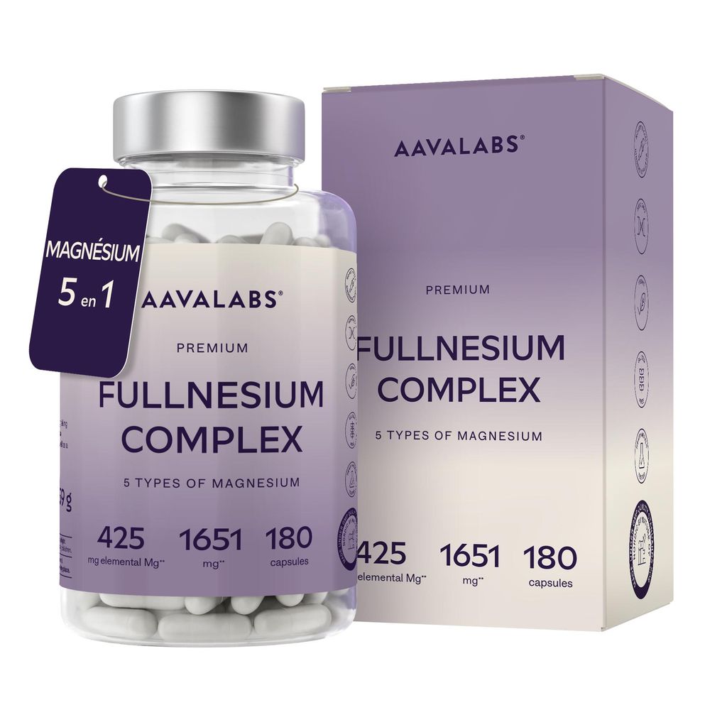 Complexe de magnésium Aavalabs | 5 formes | 425 mg | 180 Image du produit 