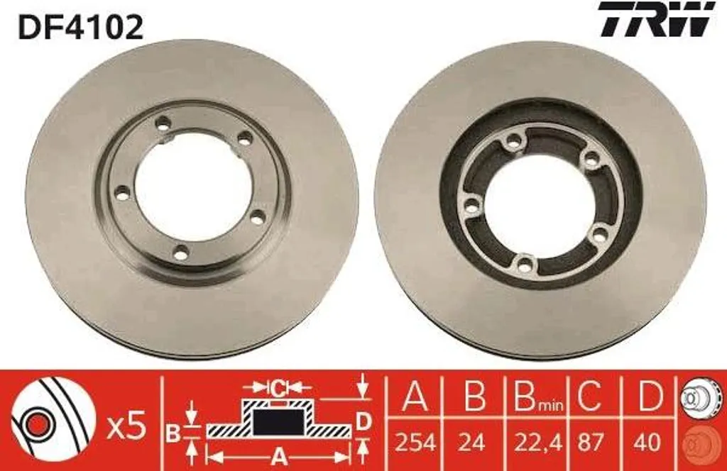 Disque de frein haute performance TRW DF4102 - Montage OE 30MA01023