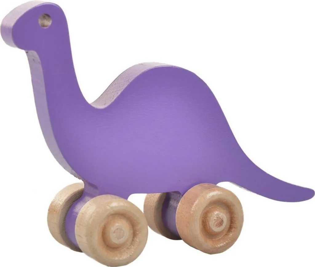Dino en Pin 15cm Skye Decor - Jouet Violet Fait Main pour Enfants