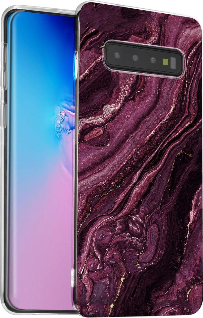 Hülle für Samsung Galaxy S10 Schutzhülle Marmor Motiv Handy Case Silikon Slim Cover