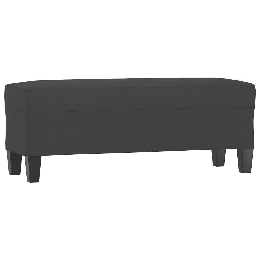 Sitzbank Dunkelgrau 100x35x41 cm Mikrofasergewebe