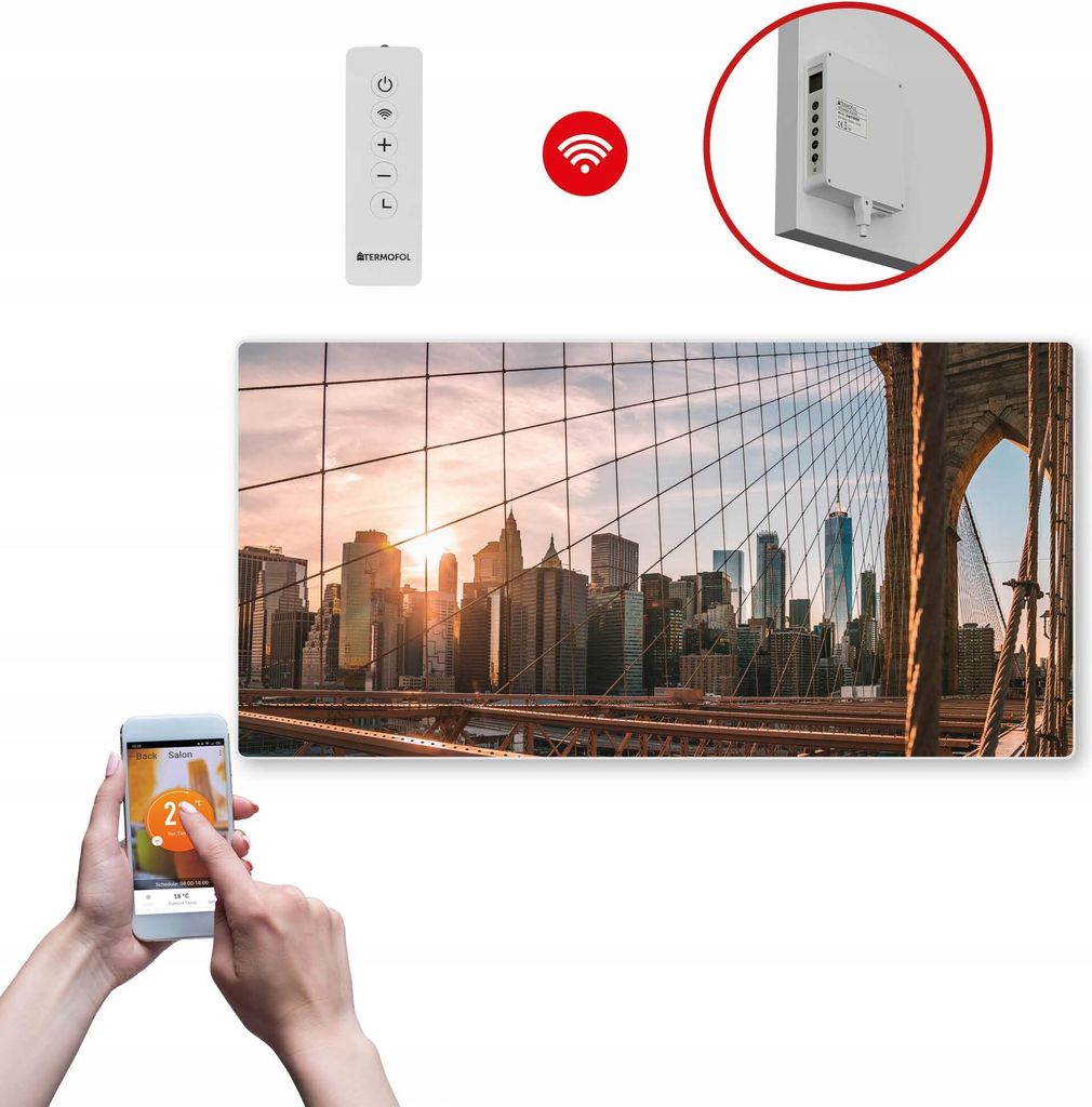 Termofol TF-SWT Infrarot Wandheizung - Wandheizung Elektrisch - Brücke - 700W - 60x120 cm