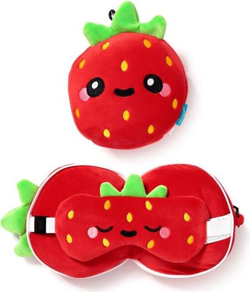 Erdbeere Reisekissen & Schlafmaske Produktbild 