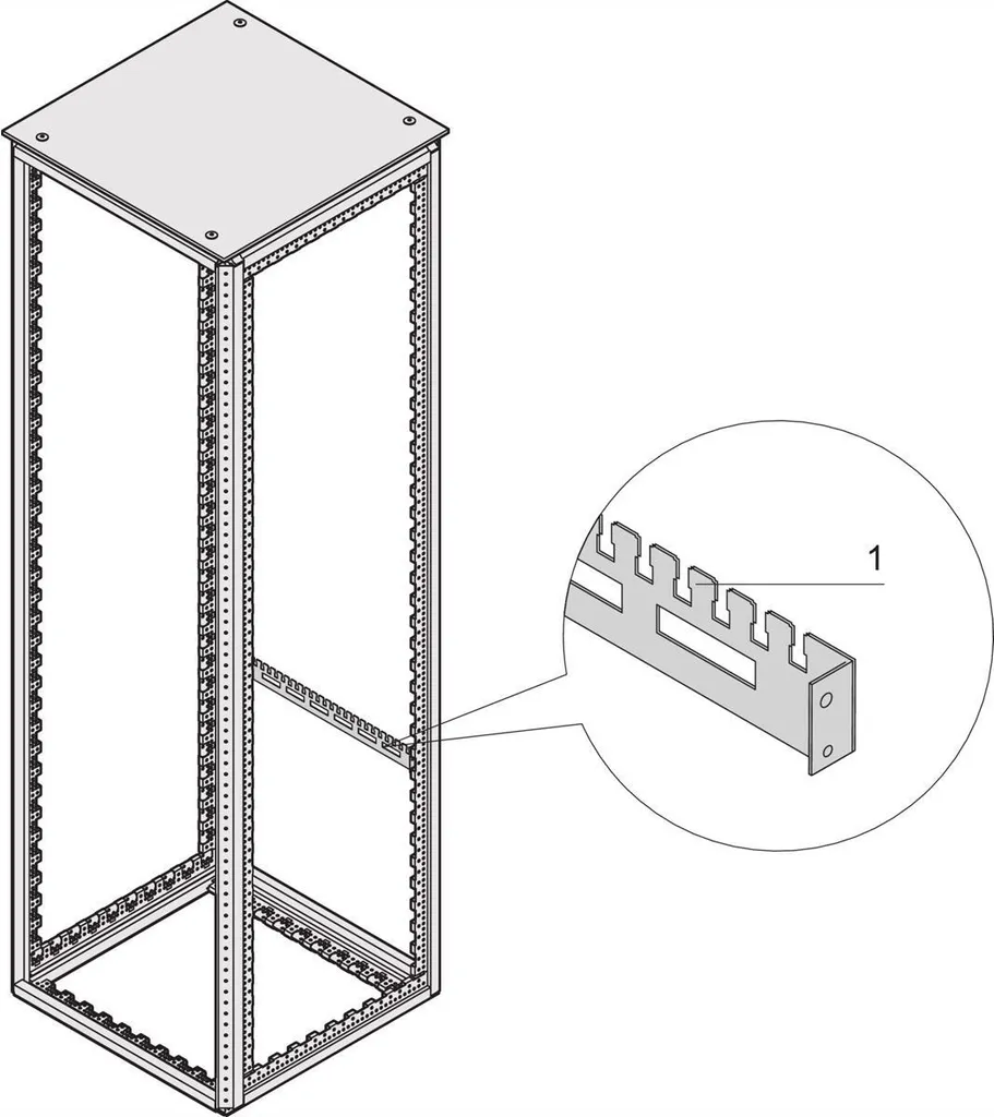 Guide de câbles Schroff 21236093 pour Baie 600B R7021 - Gestion Pro
