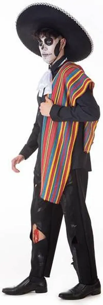 Costume Mariachi Noir et Argent - Tenue Festive de Qualité en Taille L