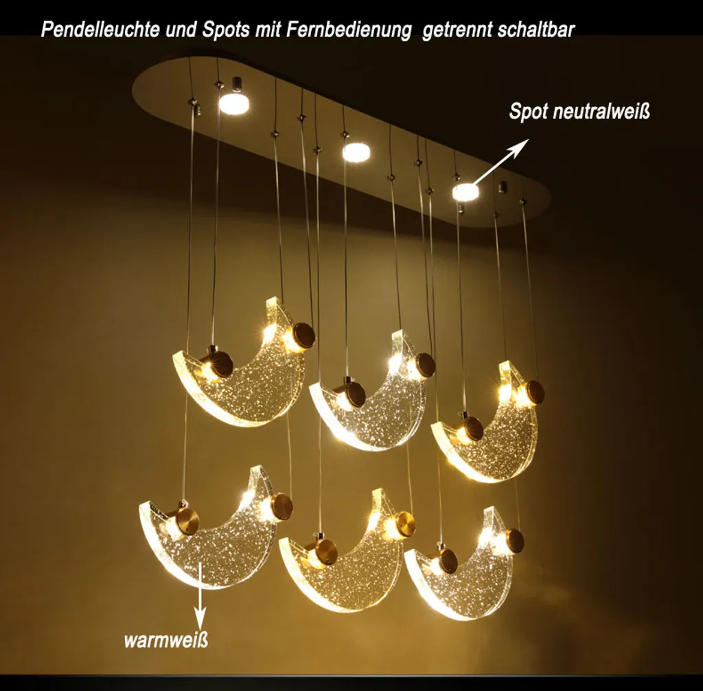 Luminaire de Salle à Manger LED 80cm avec Télécommande et Lumière Variable