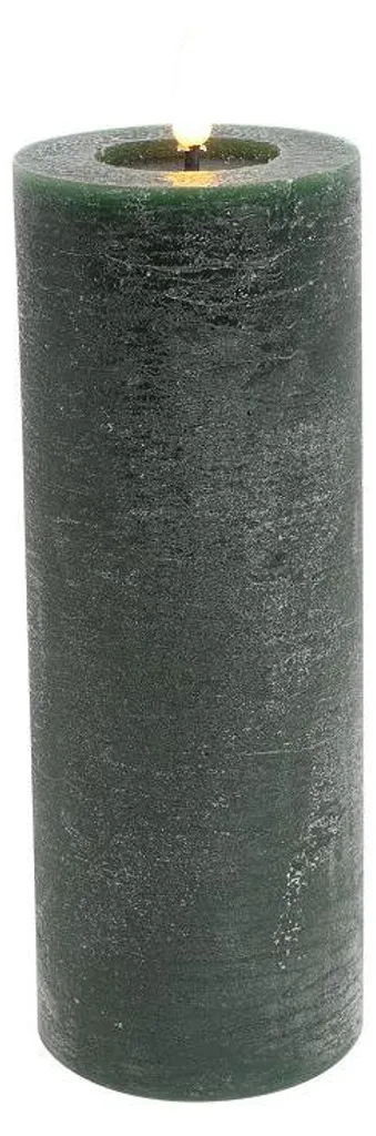 Bougie LED XL sans danger 7,5x20cm multicolore rustique décoration