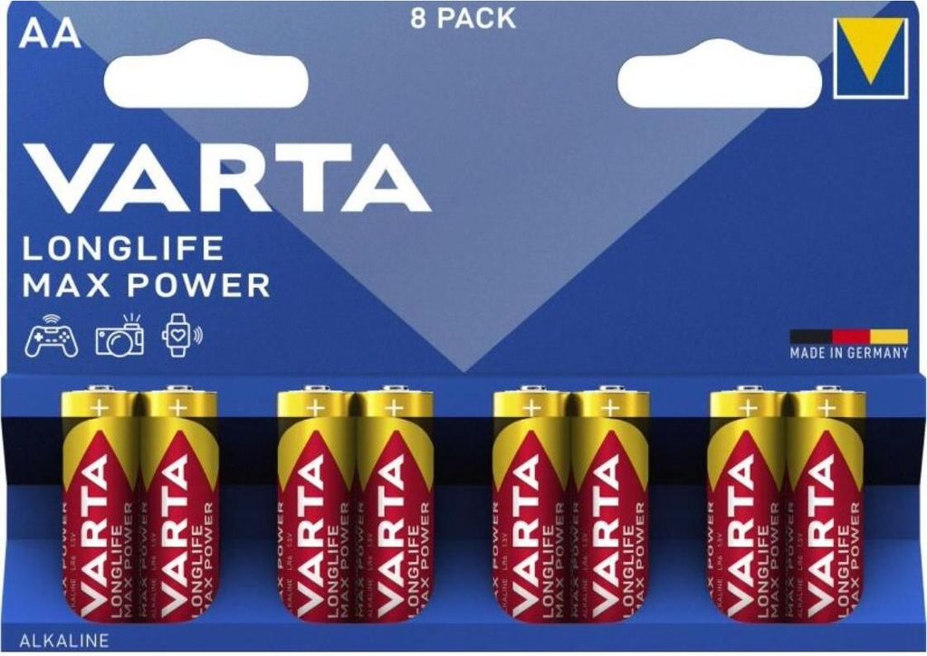 A pack of VARTA AA batteries.
